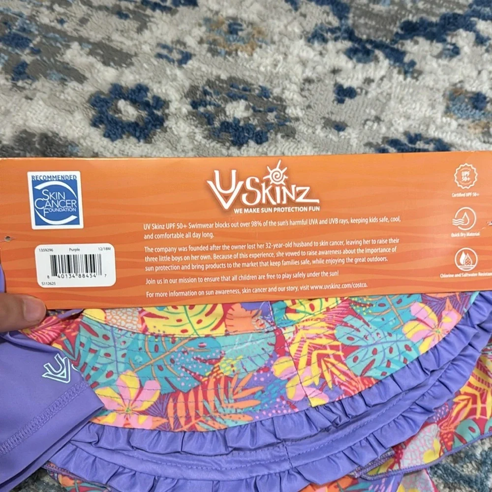 UV SKINZ UPF 50+ Girls 3-Piece Swim Set | (12-18 m